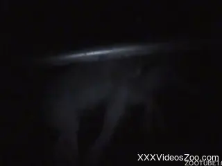 Spotted hot awesome farm girl is fucking with a crazy beast