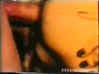 Good-looking old-fashioned bestiality sex action with a brunette