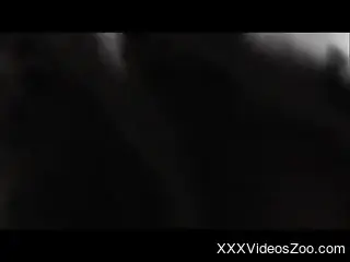 Horny zoophile takes a Dalmatian's dick on all fours
