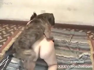 Big booty amateur getting doggy styled by a kinky pooch