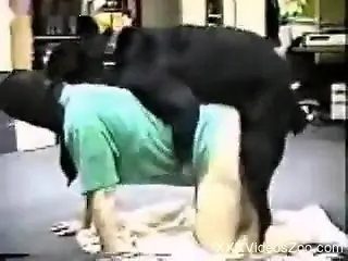 Dog ruins woman's shaved pussy in hot scenes