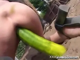 Beautiful zoophile gets kind of spit-roasted in this one