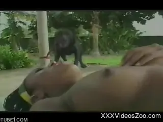 Tan lines hottie gets fucked by different animals