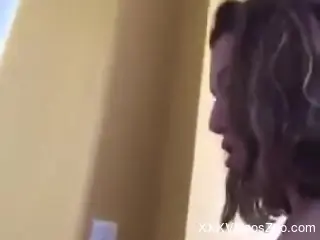 Hot brown-haired girl enjoying hardcore banging too
