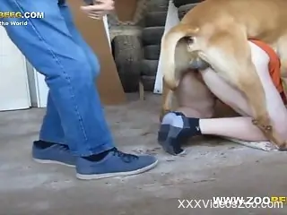 Meaty thighs slag getting banged from behind here