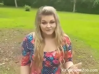 Blonde woman drinks dog sperm after very naughty cam sex