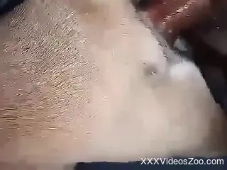 Horny male ass fucks the dog in ways that make him feel great