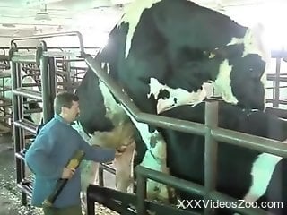 Horny man at the farm starts to feel aroused as fuck