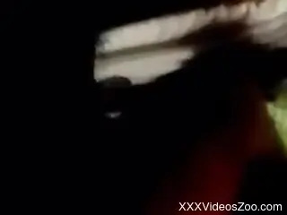 Late night anal experience with a furry animal leads to orgasm